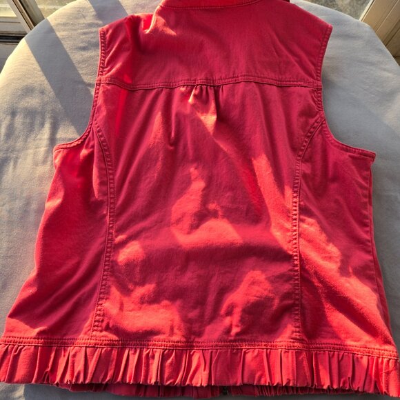 Christopher & Banks Women's Salmon Pink Vest Size Large - Picture 7 of 9